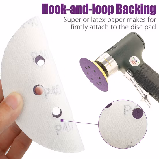 5 Inches Ceramic Abrasive Sanding Disc Purple Coated Sandpaper Polishing Automobile